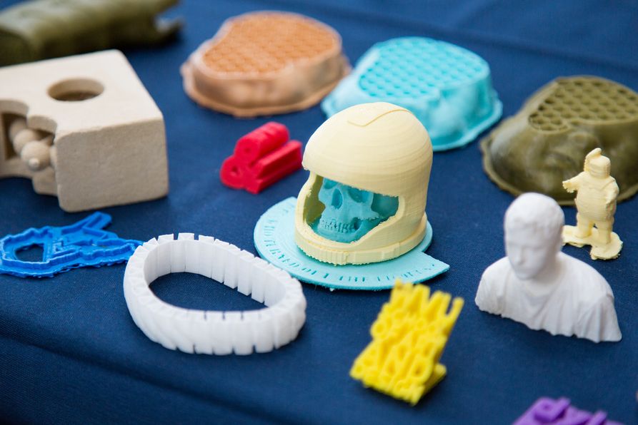 selection of 3D printed objects
