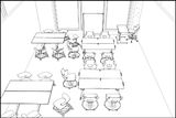 Sketch of Classroom with Collaborative Furniture