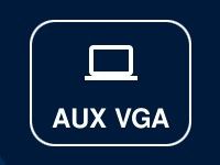 Touchpanel source button AUX VGA with a laptop icon
