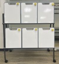 Small whiteboards on large easel