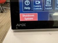 Sandbox Touchpanel shutdown button red